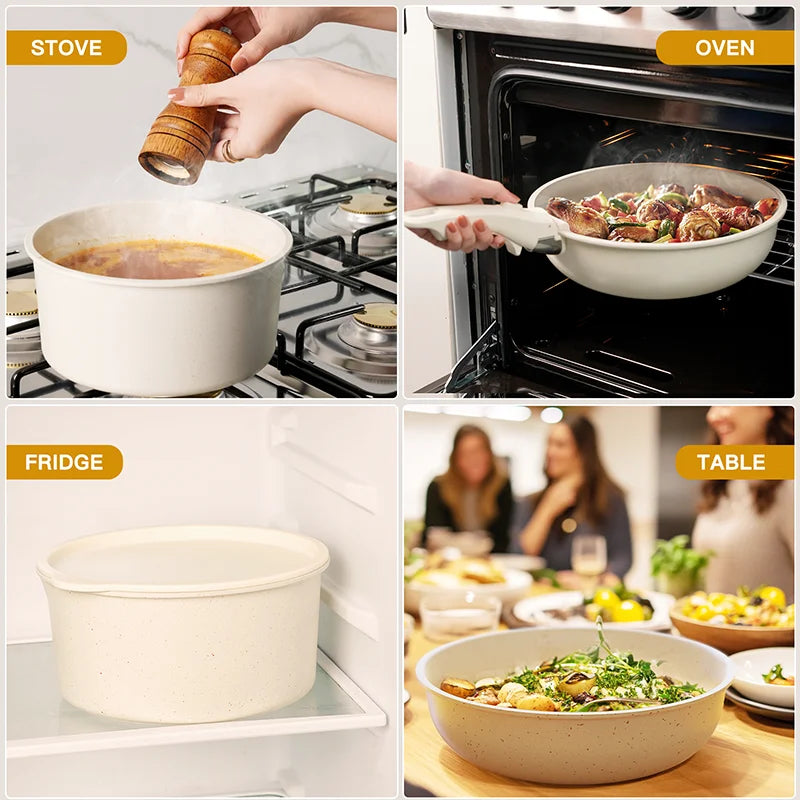 21 Piece Pots and Pans Set Non-Stick