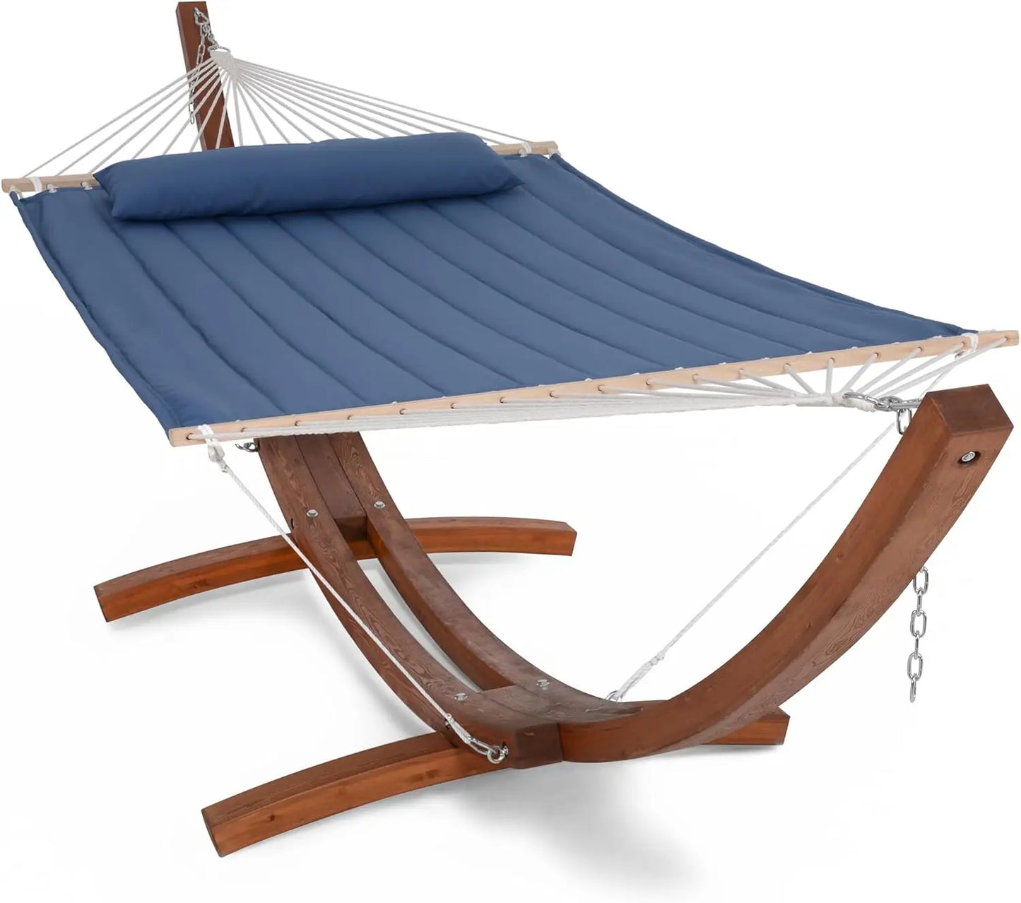 Double Hammock with Wooden Stand Included