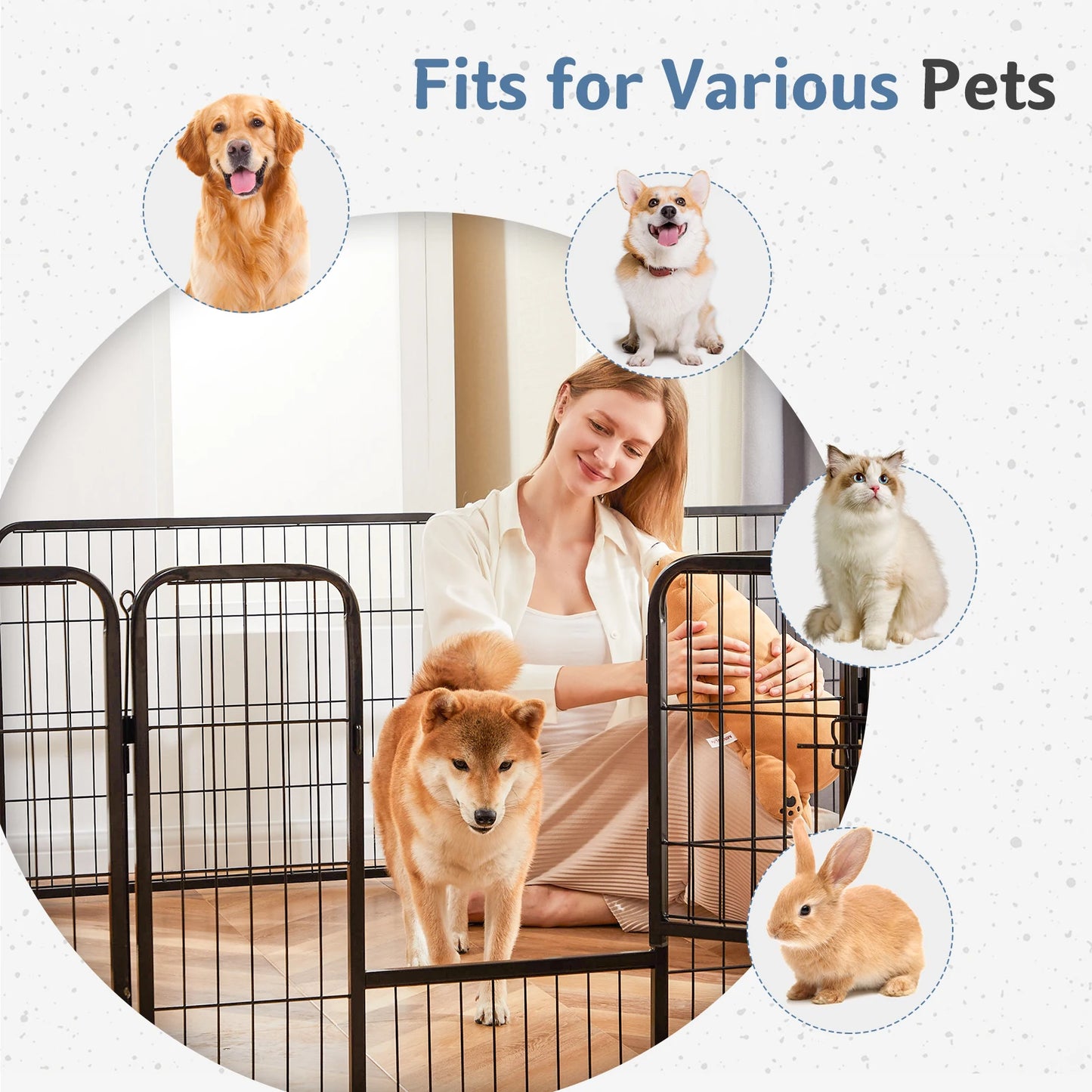 Heavy Duty 16 Panel Indoor/Outdoor Pet Playpen