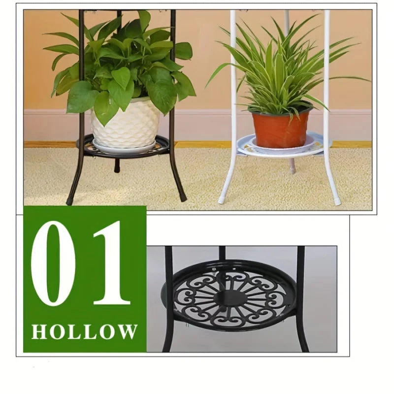 1 Pack, 2-Tiered Tall Metal Plant Stand