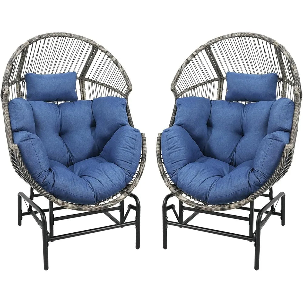 Lounge Rocker Chairs with Cushion and Pillow