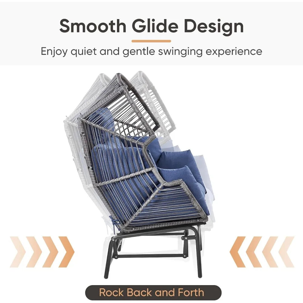 Lounge Rocker Chairs with Cushion and Pillow