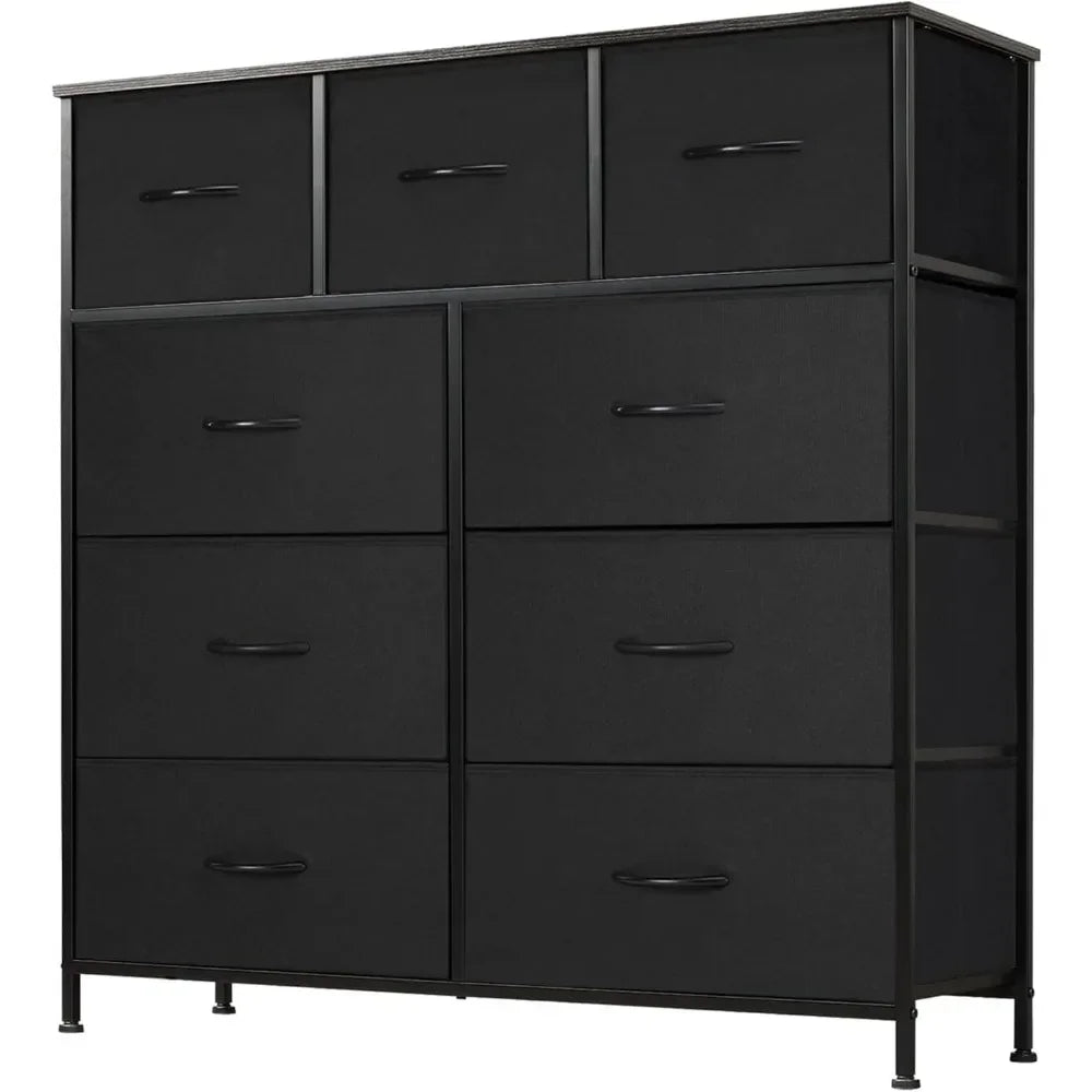 Fabric Dresser W/ 9 Drawers