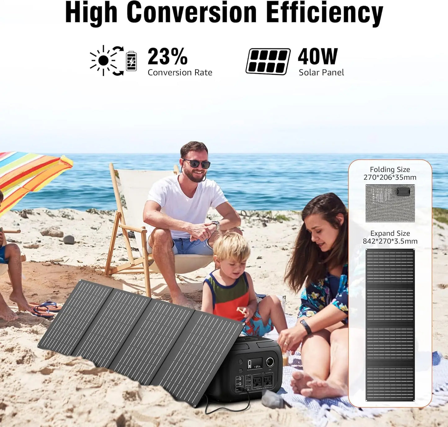 Portable Power Station with Solar Panels