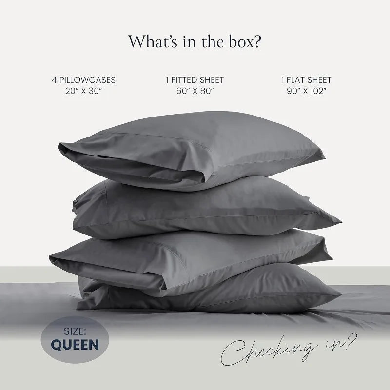 Luxury 6 Piece Bed Sheets for Queen Size
