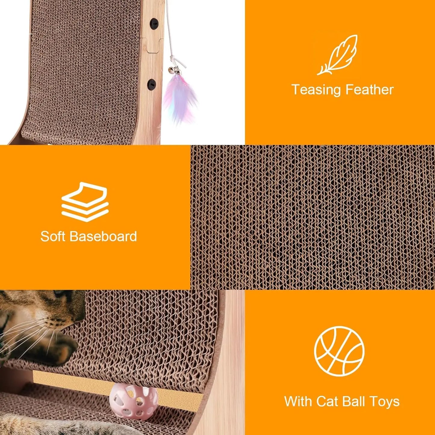 23.6 Inch Cat Scratchers for Indoor Cats