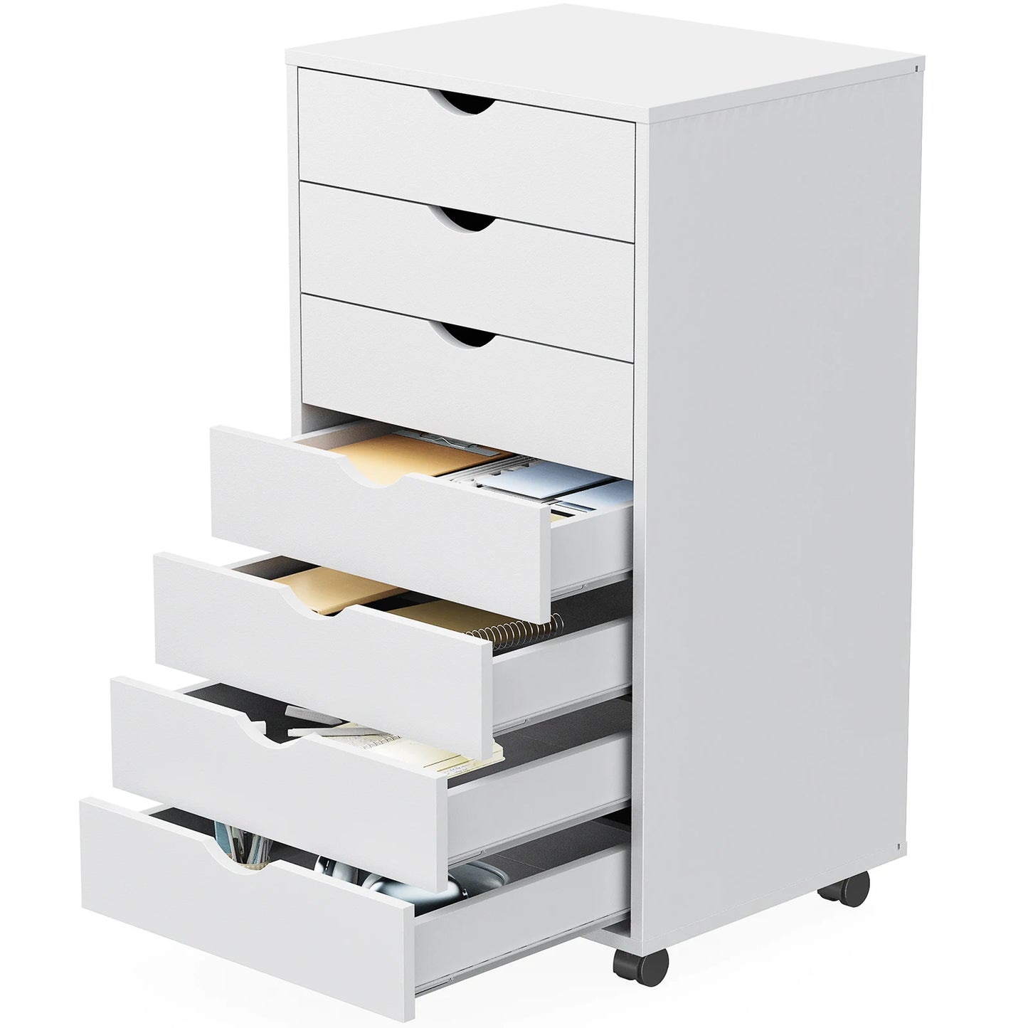 Wooden 7 drawer Dresser w/ Wheels