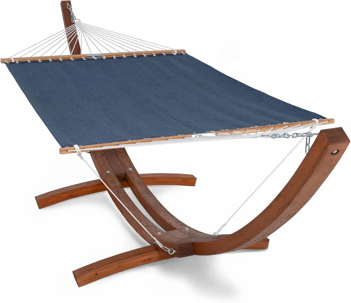 Double Hammock with Wooden Stand Included