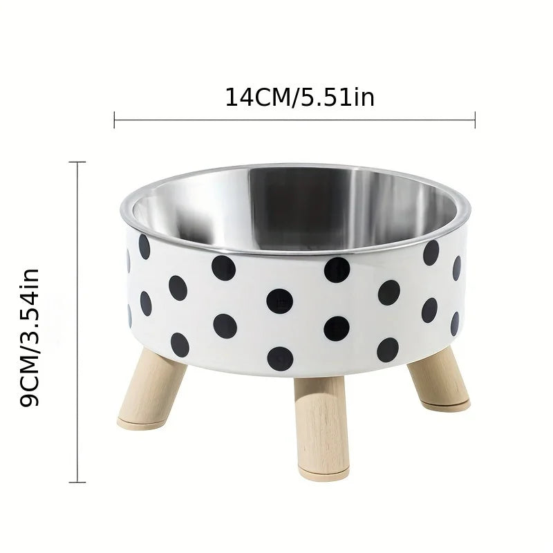 1pcs Elevated stainless steel cat bowl