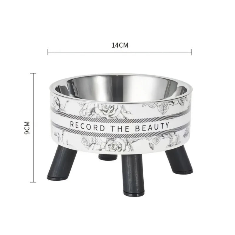 1pcs Elevated stainless steel cat bowl