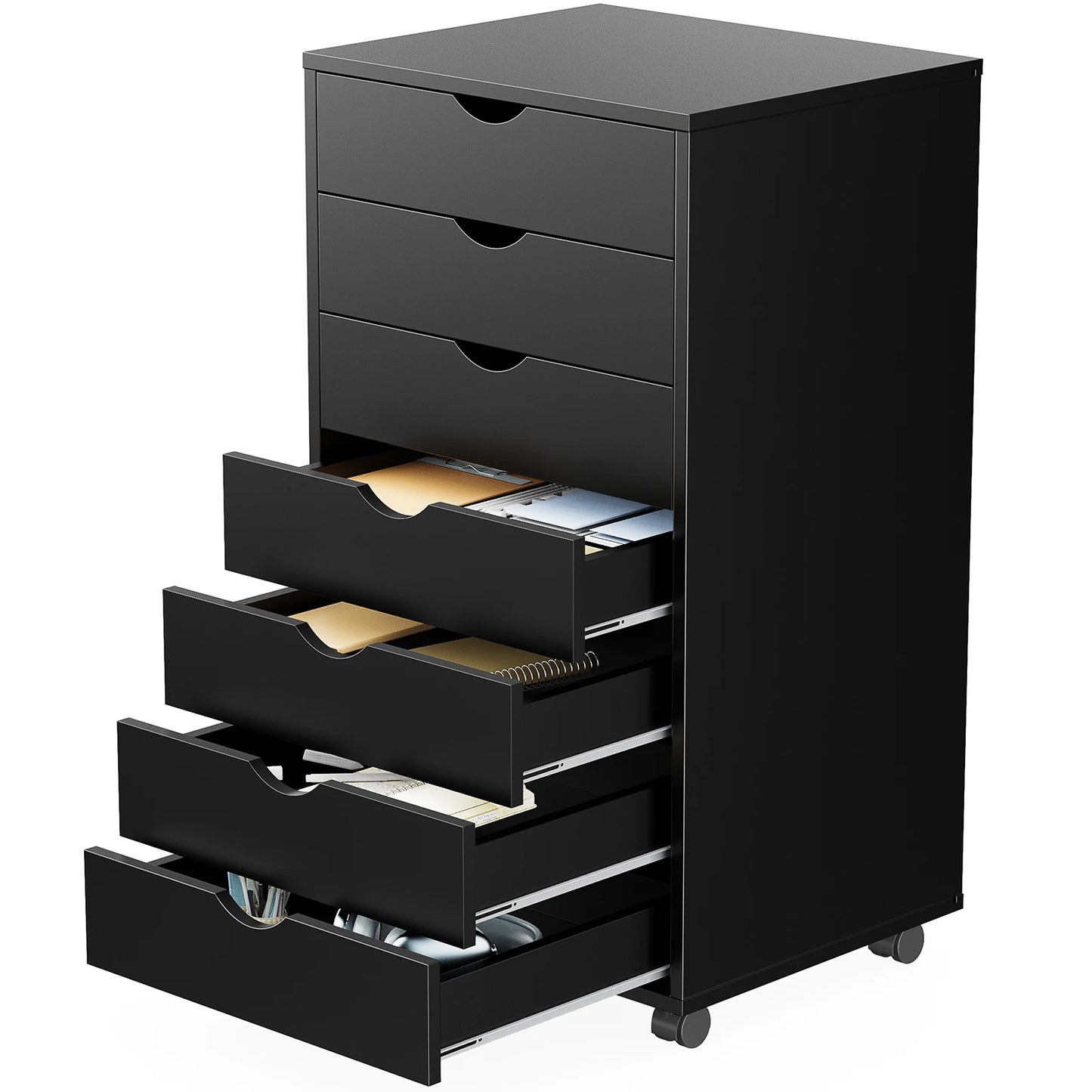 Wooden 7 drawer Dresser w/ Wheels