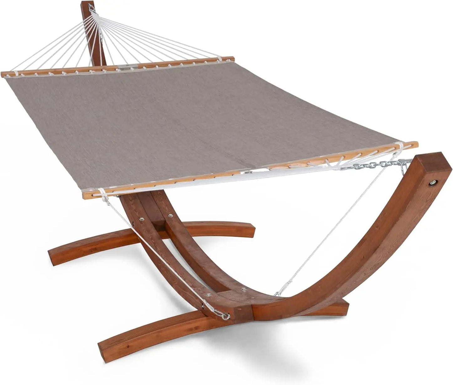 Double Hammock with Wooden Stand Included