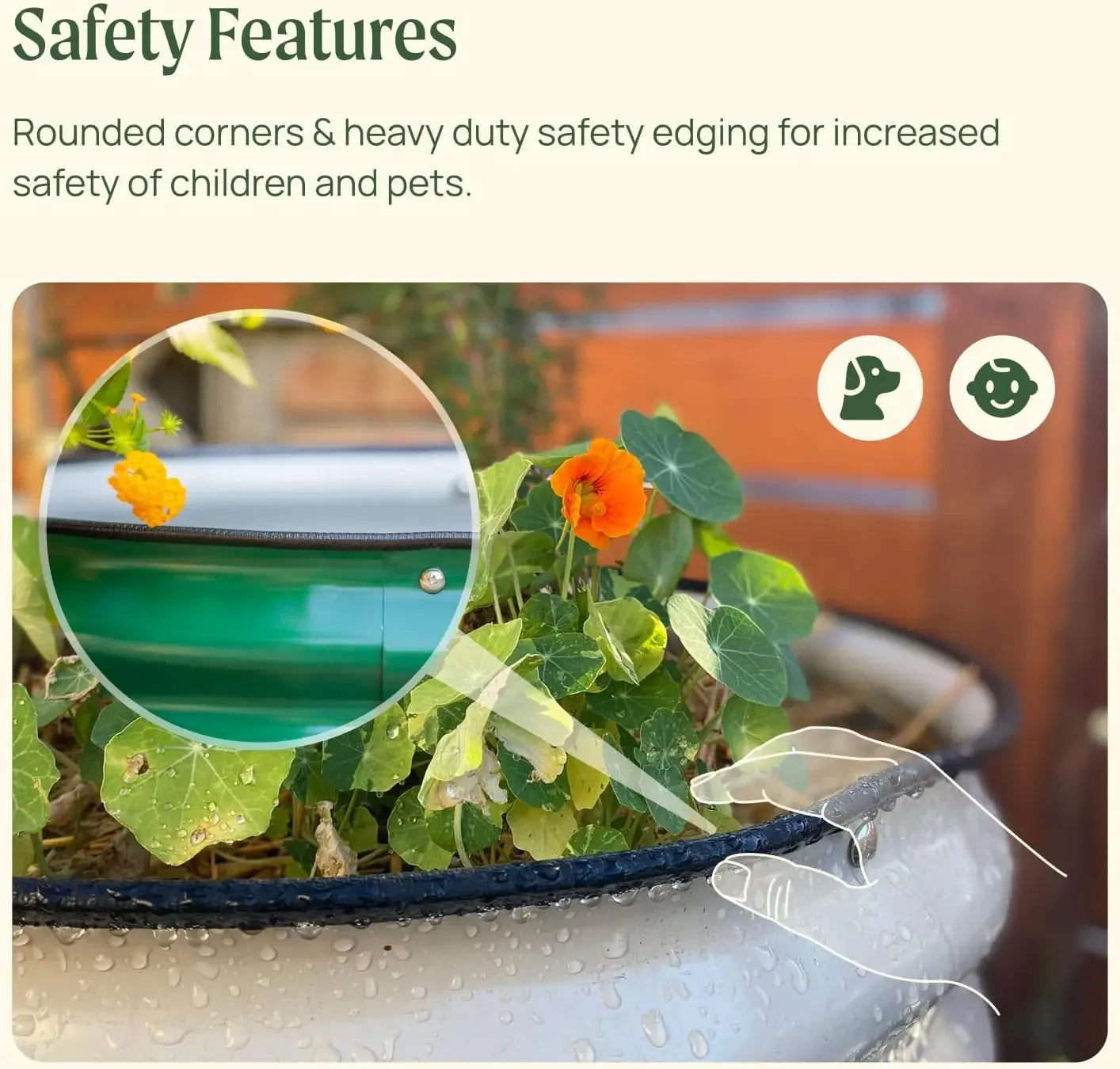 17" Tall U-Shape Metal Raised Garden Bed