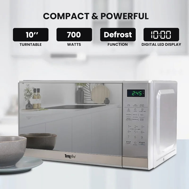0.7 Cu Ft Stainless Steel Microwave Oven