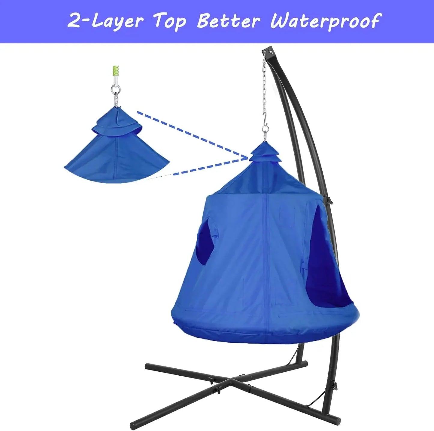 Egg Basket Patio Seat w/Support Stand
