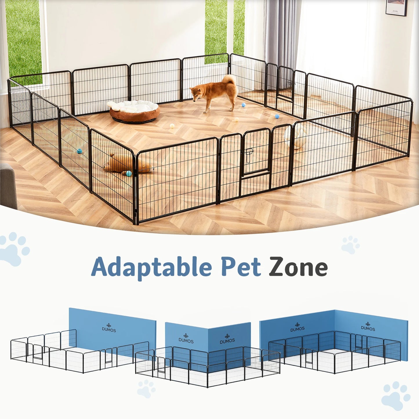 Heavy Duty 16 Panel Indoor/Outdoor Pet Playpen
