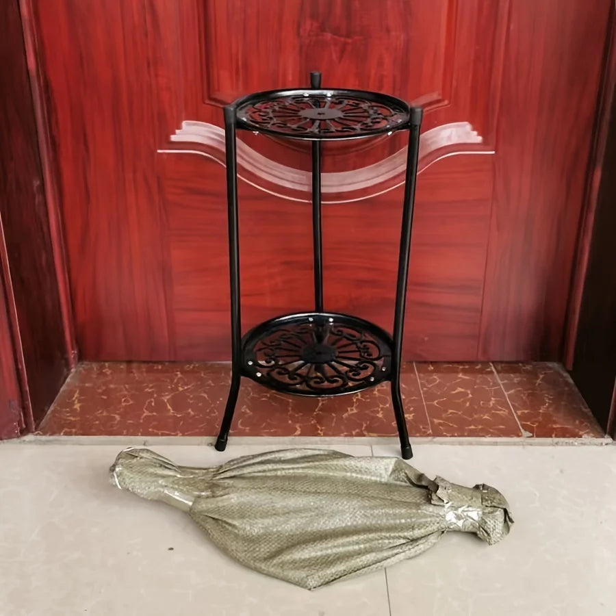 1 Pack, 2-Tiered Tall Metal Plant Stand