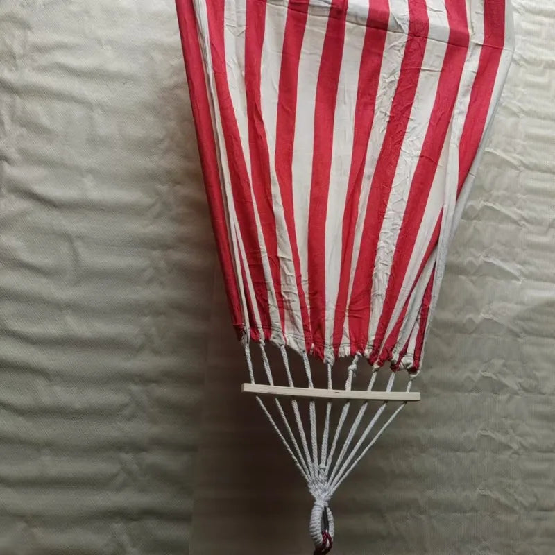 Elegant Red and White Anti Rollover Hammock