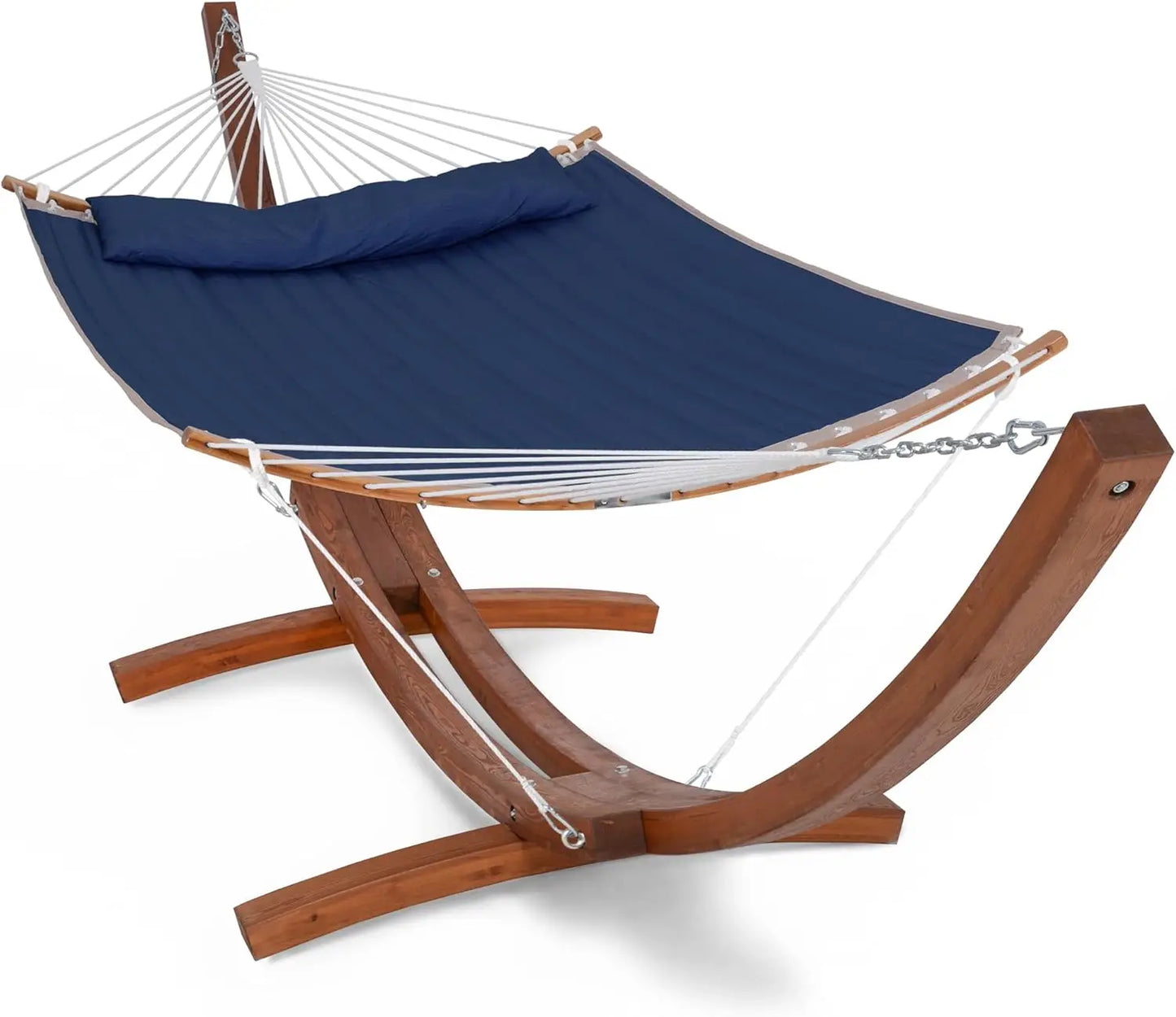 Double Hammock with Wooden Stand Included