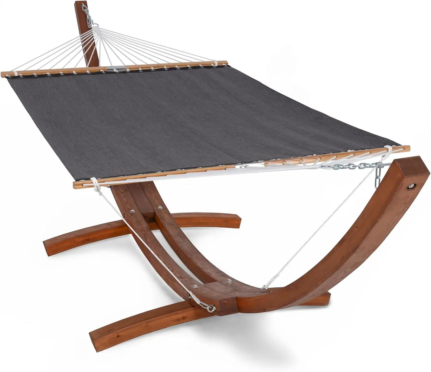 Double Hammock with Wooden Stand Included