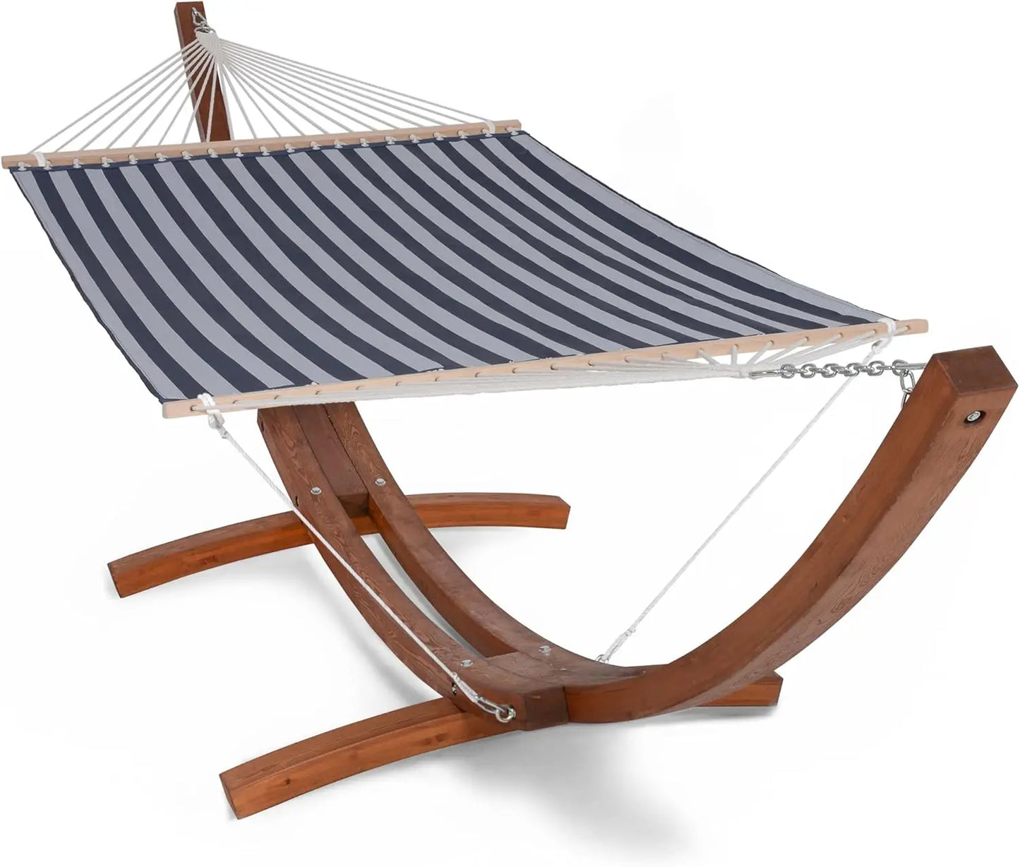 Double Hammock with Wooden Stand Included