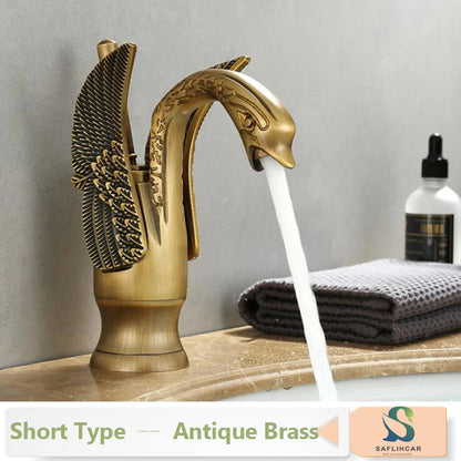 Vintage Brass Luxury Bathroom  Sink Faucet