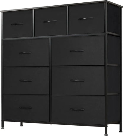 Fabric Dresser W/ 9 Drawers