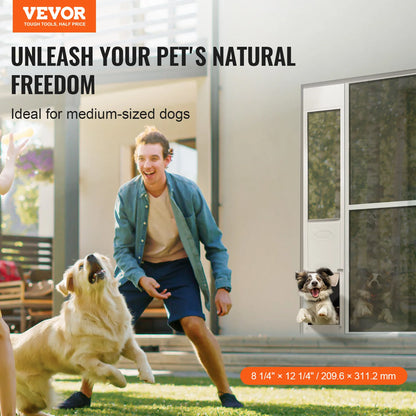 Sliding Doors Tempered Glass Pet Door