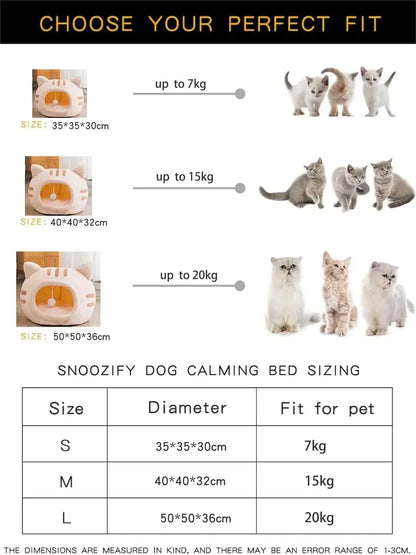 Kitty Shape Small Comfy  Basket Bed