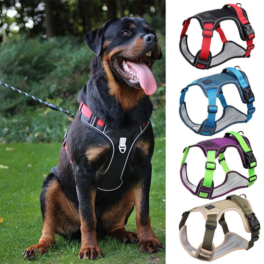 Medium To Large Tactical Reflective Dog Harness