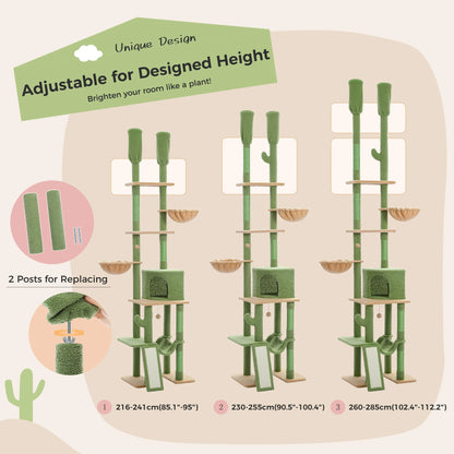 Floor to Ceiling Cat Tower 7 Tiers