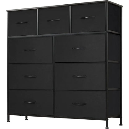 Fabric Dresser W/ 9 Drawers