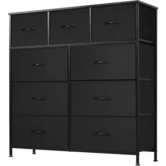 Fabric Dresser W/ 9 Drawers
