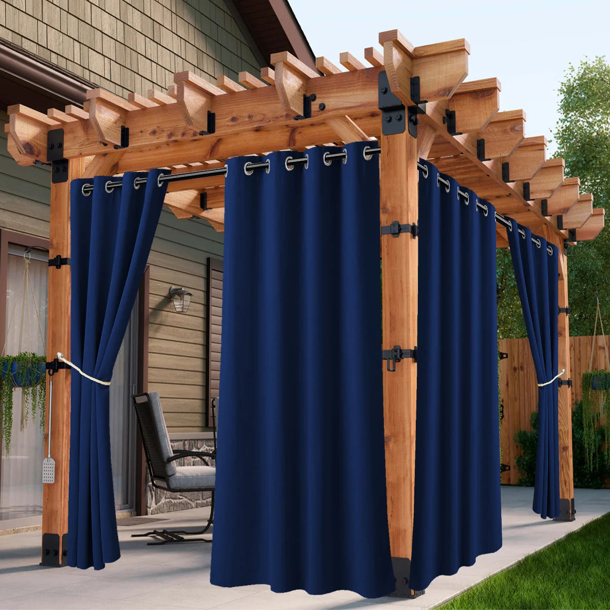 2/4 PCS Waterproof Outdoor Curtains