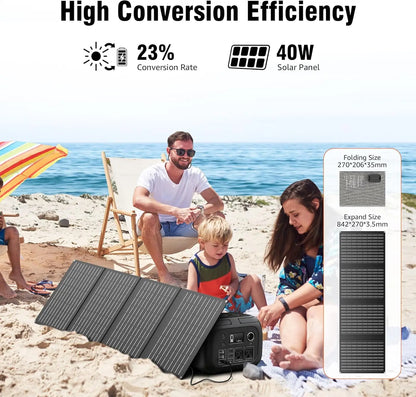 Portable Power Station with Solar Panels