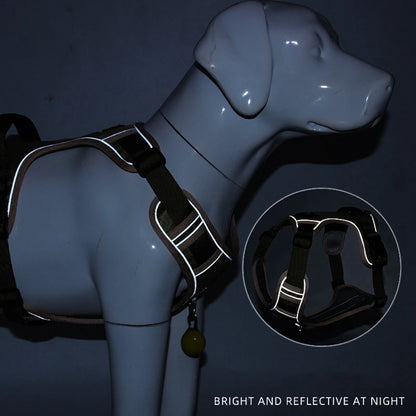 Medium To Large Tactical Reflective Dog Harness