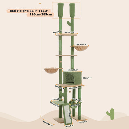 Floor to Ceiling Cat Tower 7 Tiers