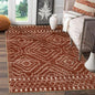 Moroccan Style Carpet for Living Room Retro Washable Farmhouse Bedroom Black Boho Non-Slip Floor Mat Soft Rug for Kitchen Entry
