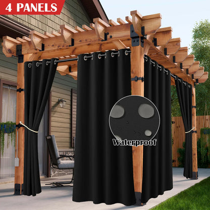 2/4 PCS Waterproof Outdoor Curtains