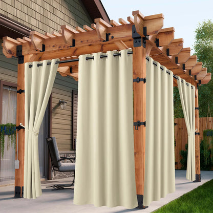 2/4 PCS Waterproof Outdoor Curtains