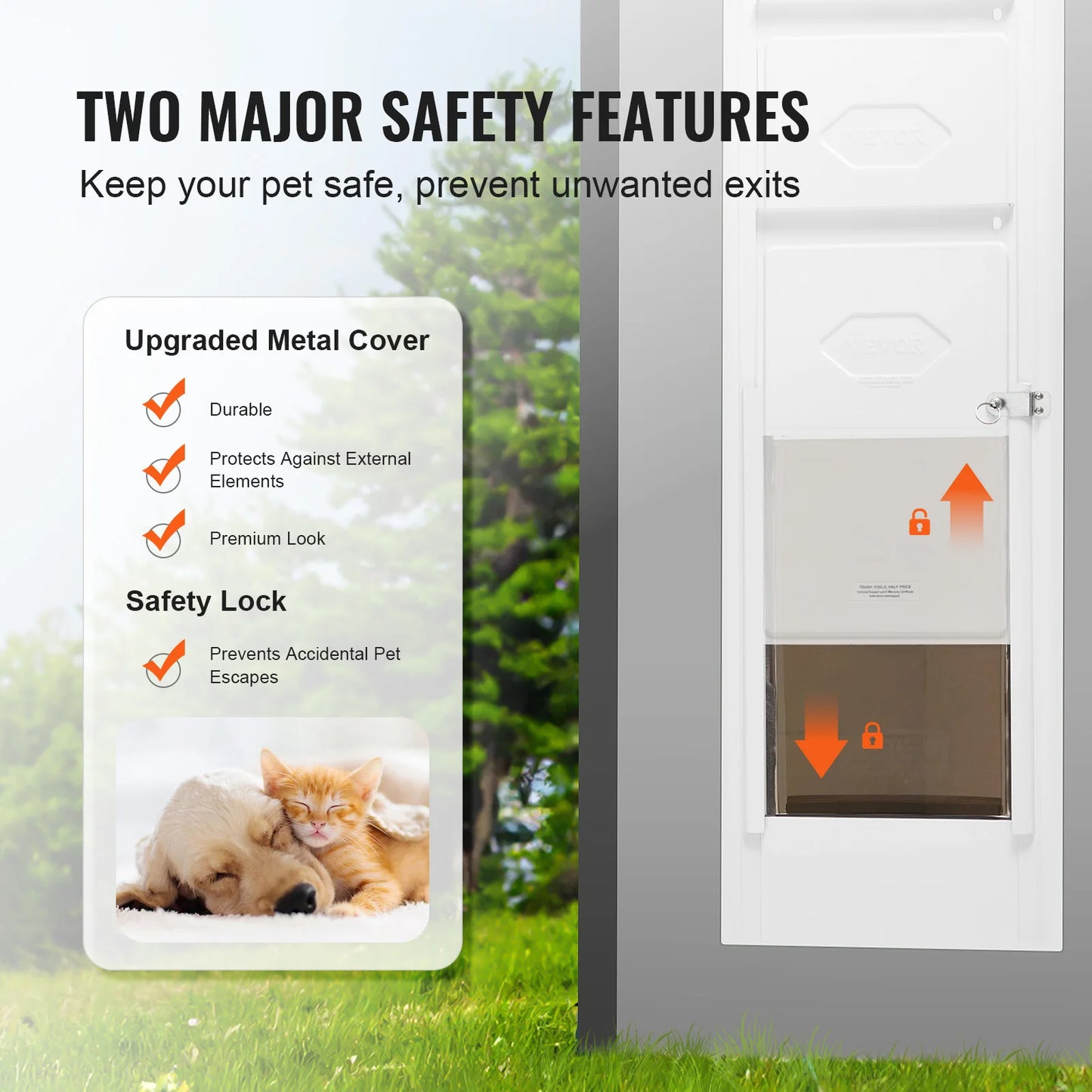 Sliding Doors Tempered Glass Pet Door