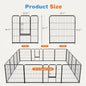 Heavy Duty 16 Panel Indoor/Outdoor  Pet Playpen