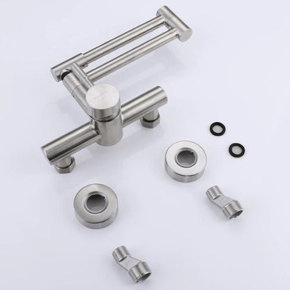Stainless Steel In-wall Double Hole 360° Foucet