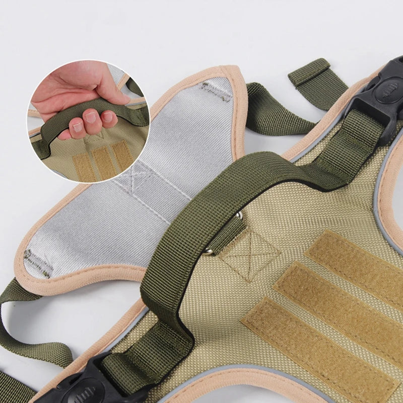 Medium To Large Tactical Reflective Dog Harness