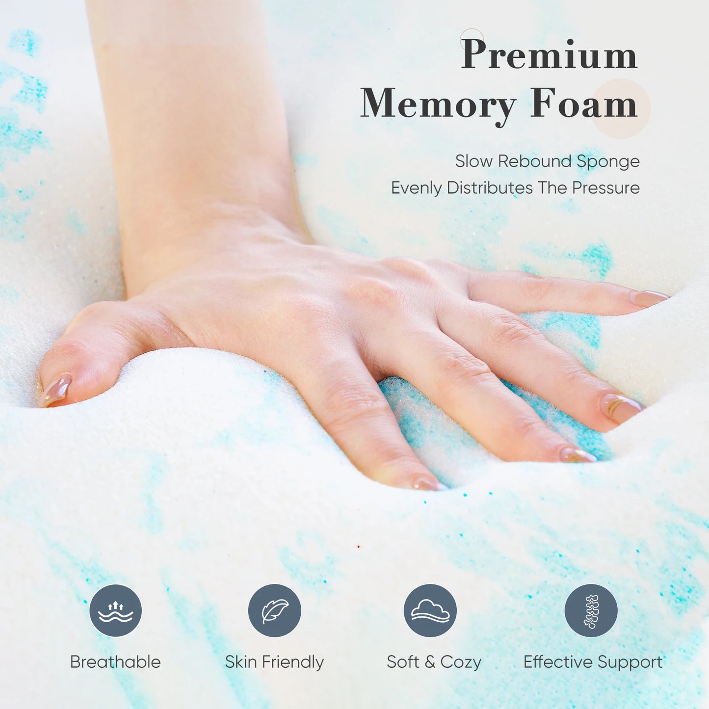 2-3 Inch Gel Memory Foam Mattress Topper Full size