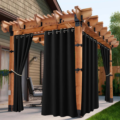 2/4 PCS Waterproof Outdoor Curtains