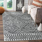 Moroccan Style Carpet for Living Room Retro Washable Farmhouse Bedroom Black Boho Non-Slip Floor Mat Soft Rug for Kitchen Entry