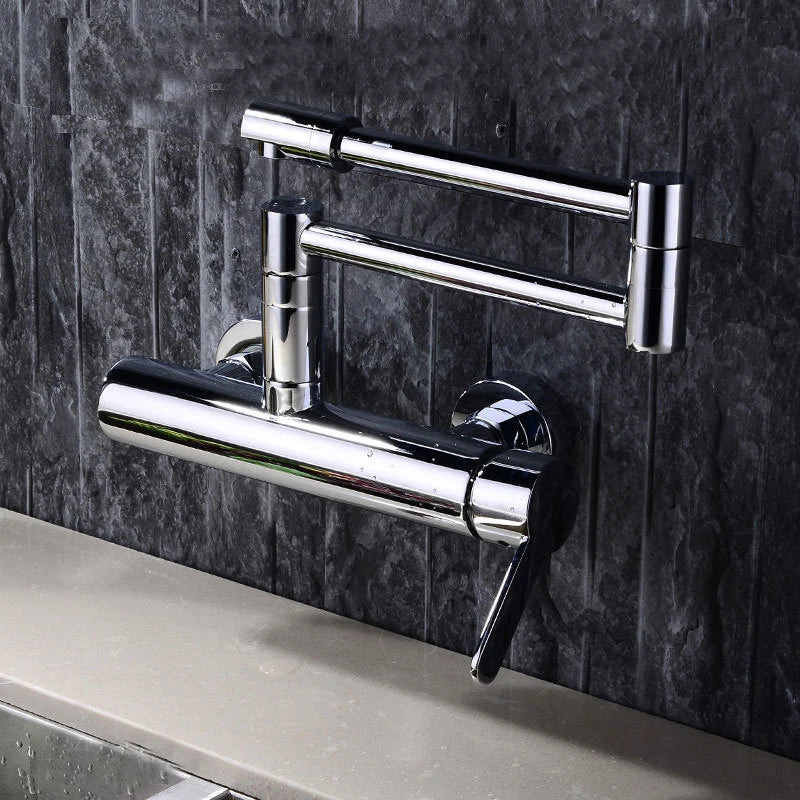 Stainless Steel In-wall Double Hole 360° Foucet