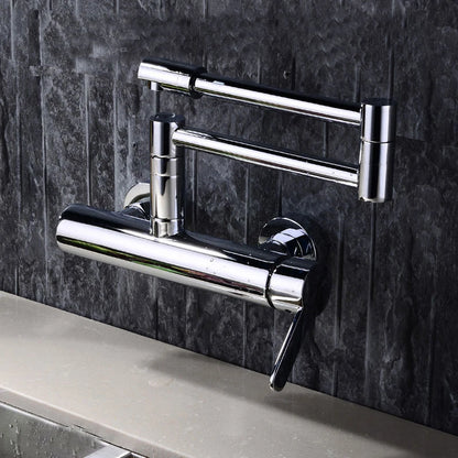 Stainless Steel In-wall Double Hole 360° Foucet