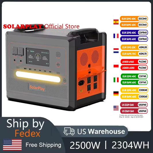 Portable Large Capacity Emergency Power w[ Solar